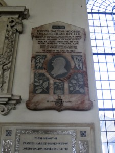 JDHooker plaque in St. Anne's